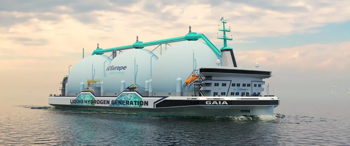 Ontwerp van een nieuwe tanker voor vloeibare waterstof